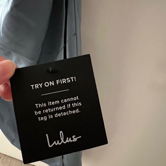 Lulus Dusty Blue Satin Midi Dress - size XS - new, never worn, with tags! - Picture 6 of 8